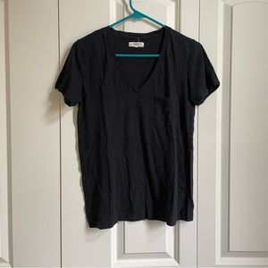 EUC Madewell v-neck tee in black size small